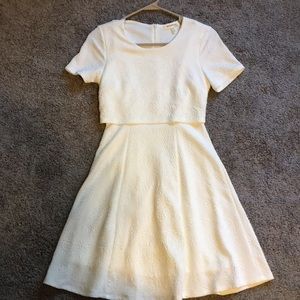 white short sleeve mini dress